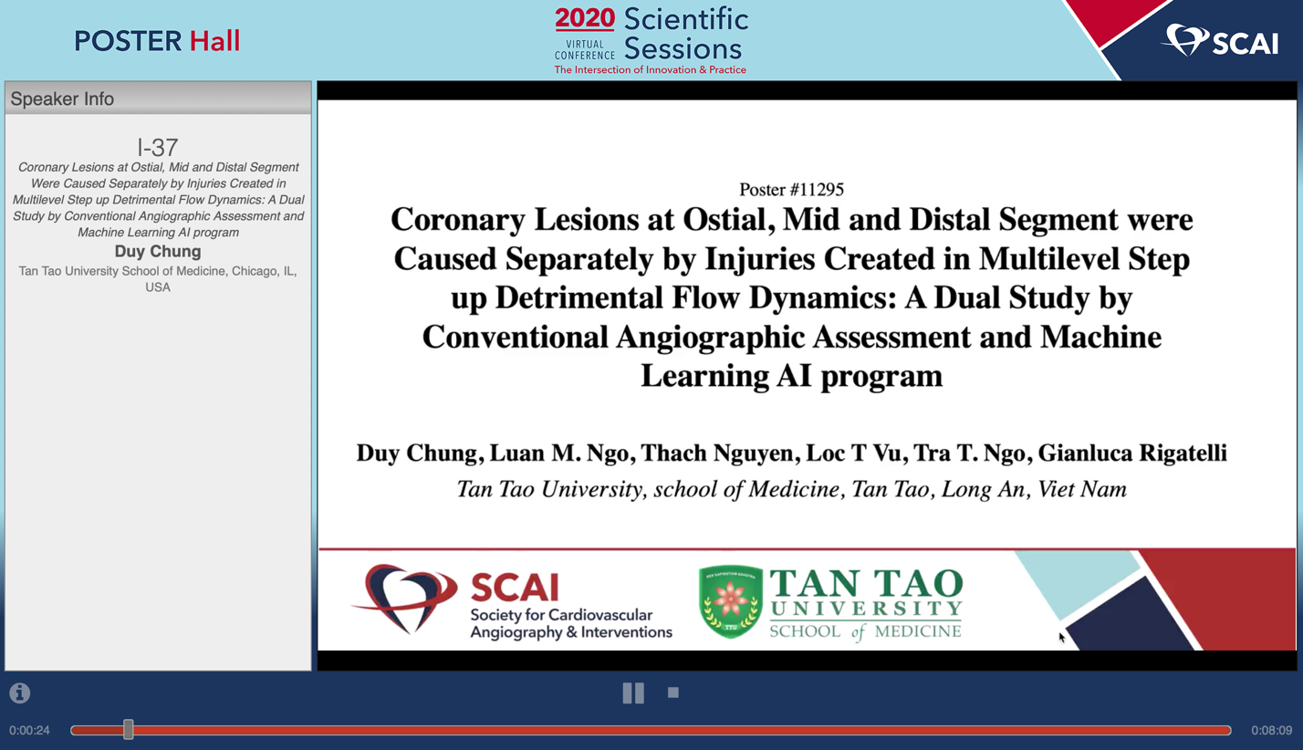 3 New Researches of School of Medicine - Tan Tao University Presented at the Society for Cardiovascular Angiography and Interventions 2 BS Duy Chung