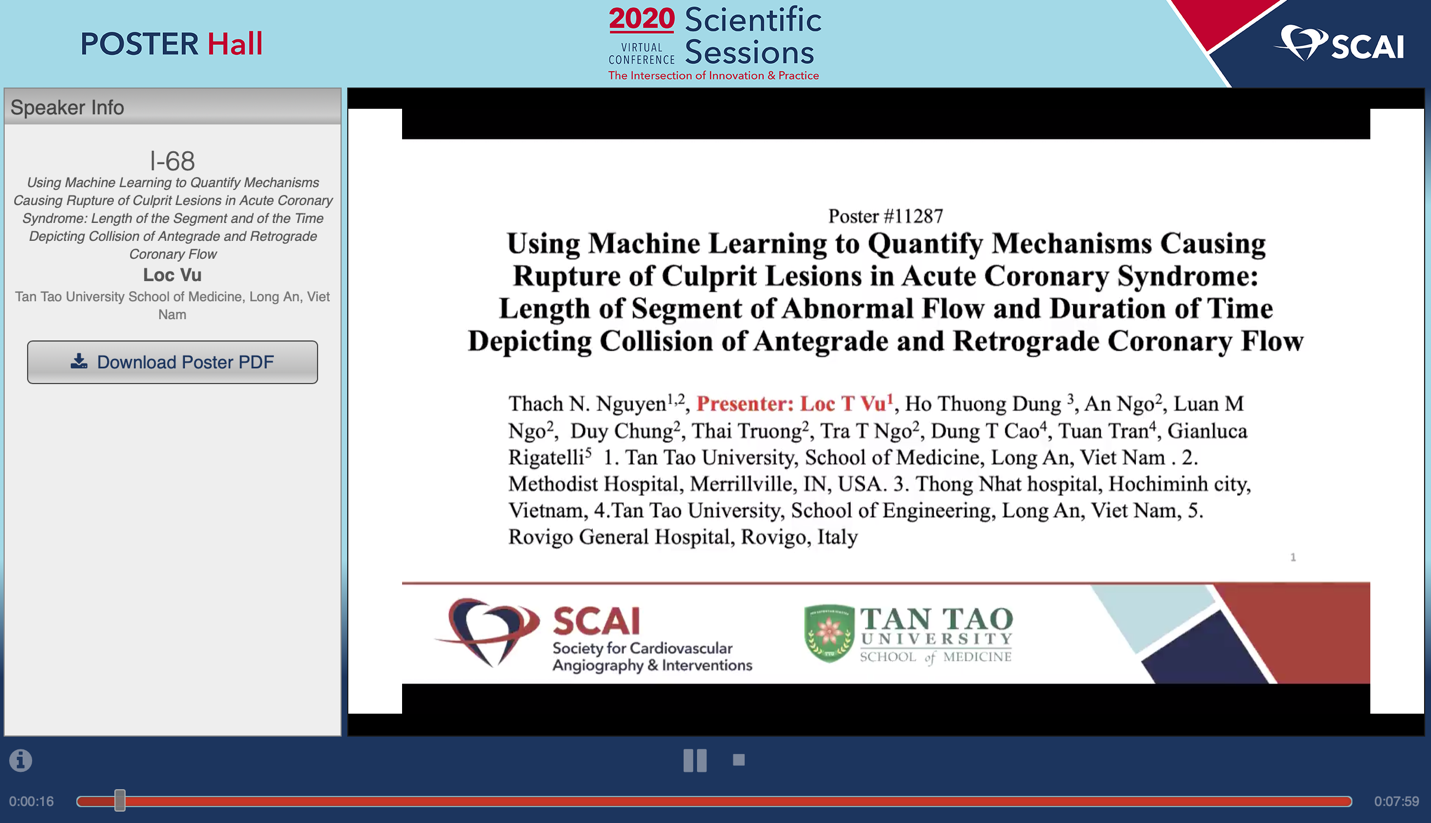 3 New Researches of School of Medicine - Tan Tao University Presented at the Society for Cardiovascular Angiography and Interventions 3 sv nam 6