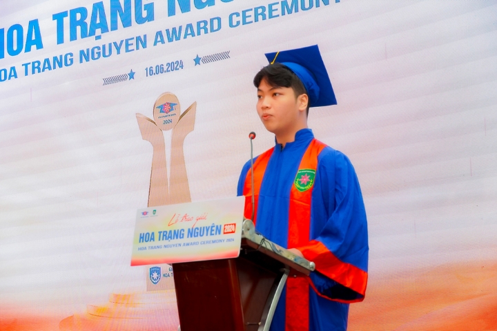 Lễ trao giải Hoa Trạng Nguyên lần thứ 13, năm 2023 - 2024 7 Hoa Trang Nguyen phat bieu