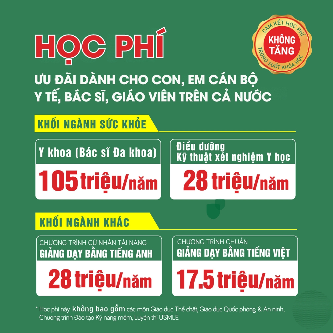 Chính sách ưu đãi học phí của Đại học Tân Tạo cho con, em cán bộ y tế, bác sĩ giáo viên trên cả nước 2 hoc phi hoc bong Dai hoc Tan Tao
