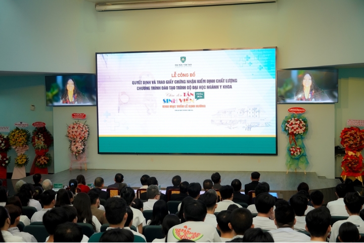 Tan Tao University’s Medicine program achieves accreditation, committing to training high-quality healthcare professionals for the nation 2 Dai hoc Tan Tao kiem dinh Khoa Y