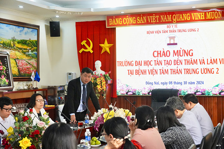 Mở rộng quan hệ hợp tác với Bệnh viện Tâm thần Trung Ương 2 2 dai hoc tan tao tuyen sinh nam 2024