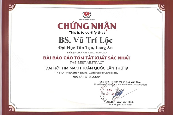 TTU Receives Certification at the 19th Vietnam National Congress of Cardiology 2 Khoa Y Dai hoc Tan Tao2