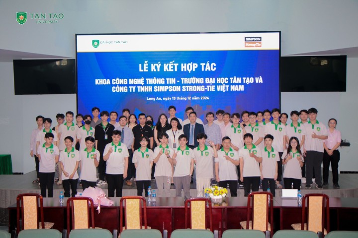 Simpson Strong-Tie Vietnam: A Strategic Partner of the School of Information Technology at Tan Tao University 2 truong dai hoc tan tao cong nghe thong tin ky ket