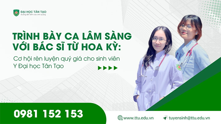 Presenting clinical cases with doctors from the United States: A valuable opportunity for medical students at Tan Tao University to enhance their skills.