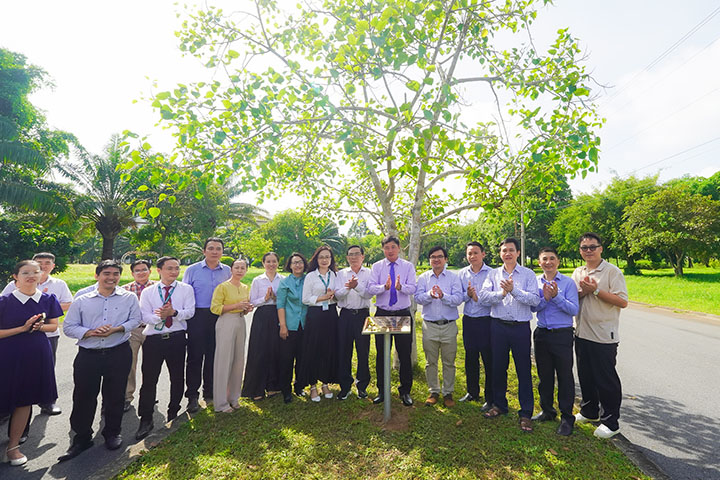 Commemorative plaque ceremony for the Bodhi tree at Tan Tao University – A symbol of wisdom and a sustainable future