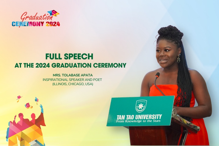 Full Speech by Inspirational Speaker Tolabase Apata at the 2024 Graduation Ceremony