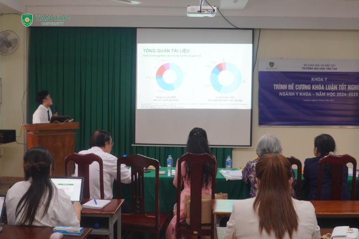 Medical students present their graduation thesis proposals